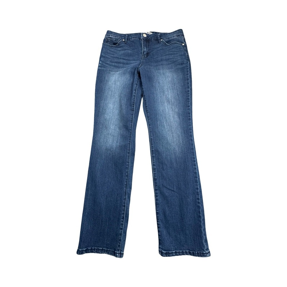 Code Bleu Jeans Womens 12P Blue Chelsea Classic Straight Leg Medium Wash Stretch